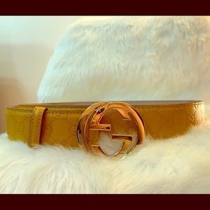 Men’s Gucci Guccissima interlocking G belt.
